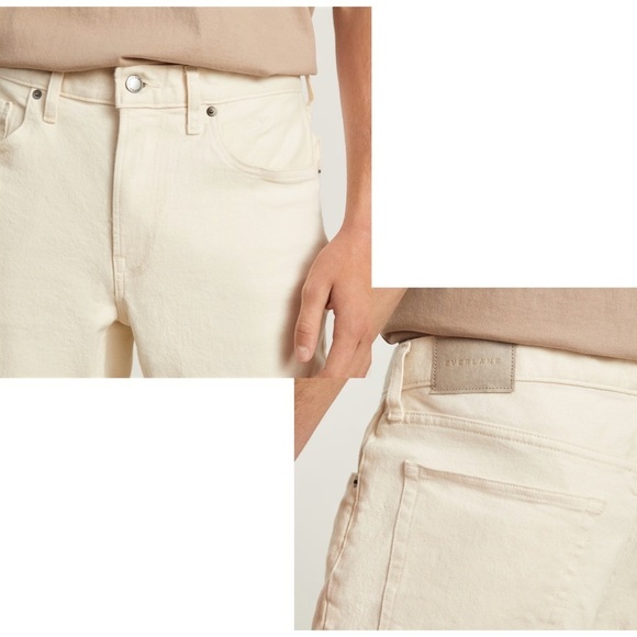 EVERLANE The Slim Fit Jeans Organic Cotton in Bone Cream Size 31 - Picture 9 of 10